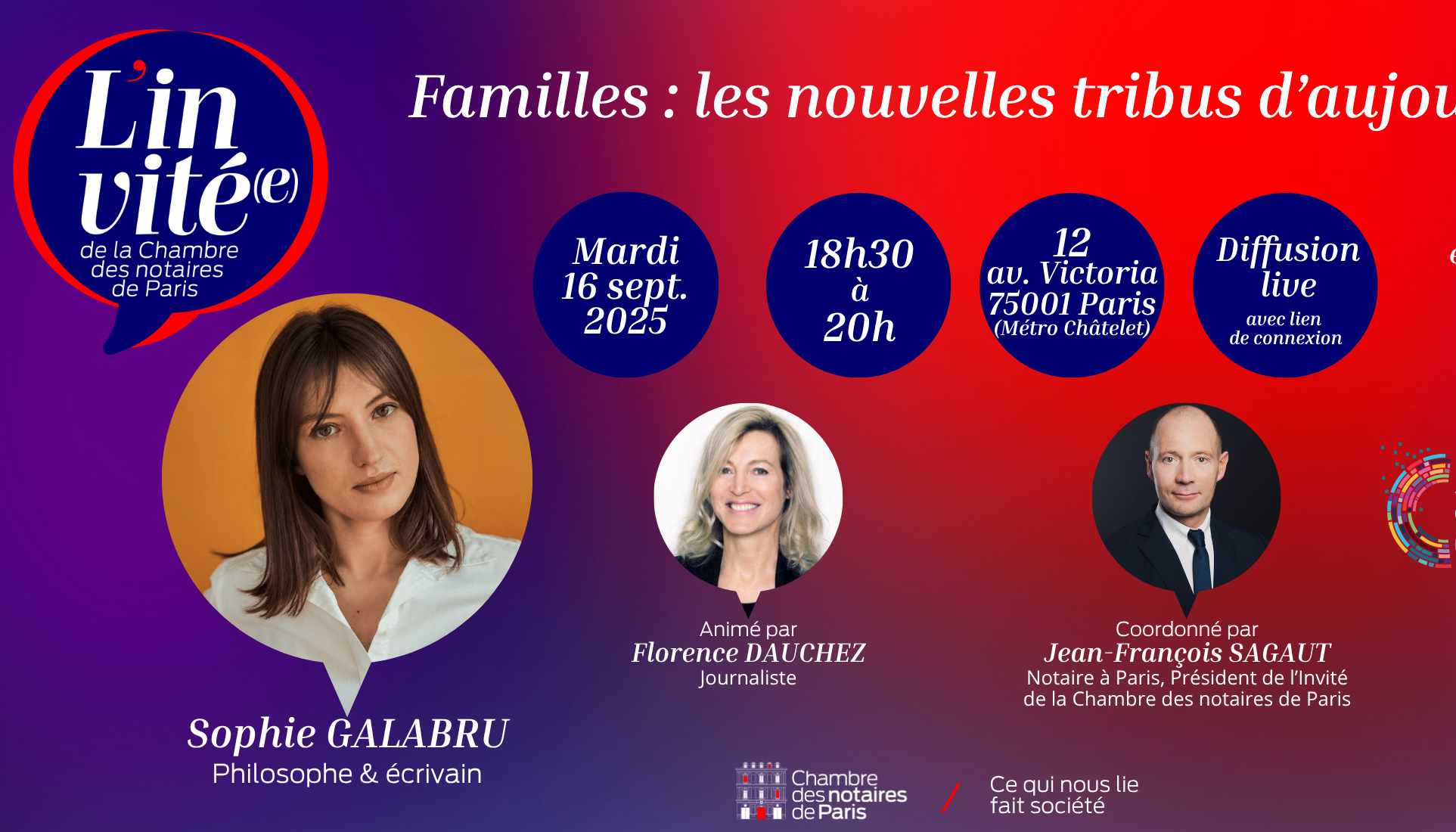 L'invitée de la Chambre des notaires de Paris : Sophie GALABRU
