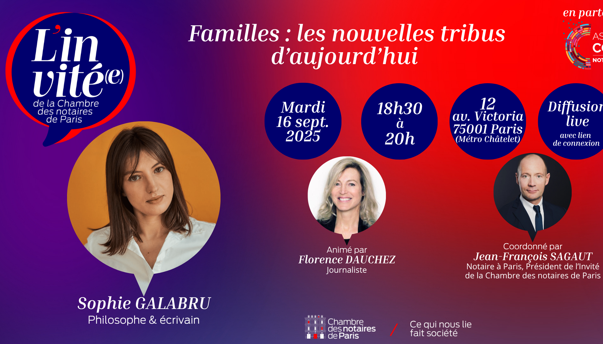 L'invitée de la Chambre des notaires de Paris : Sophie GALABRU 